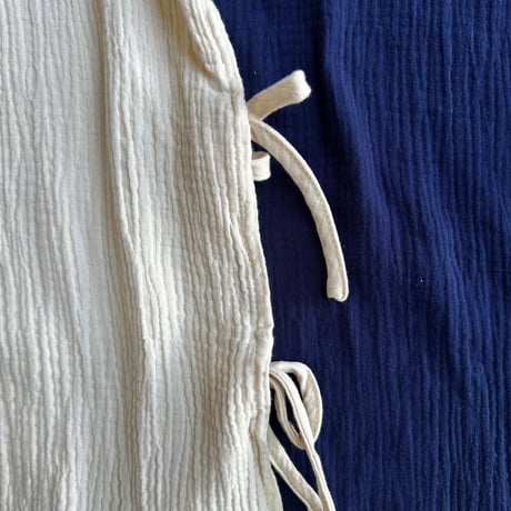 gaze cotton side ribbon tunic