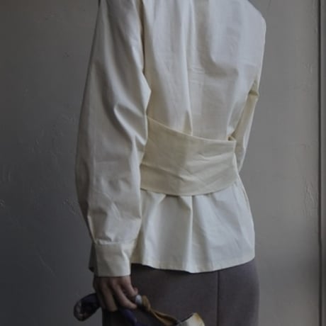 belt asymmetric blouse