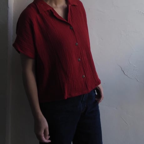 gaze cotton short sleeve shirt