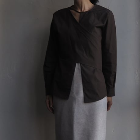 belt asymmetric blouse