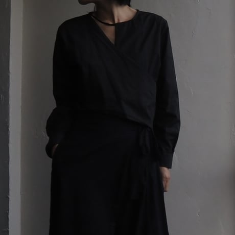 belt asymmetric blouse