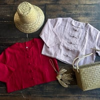linen china blouse