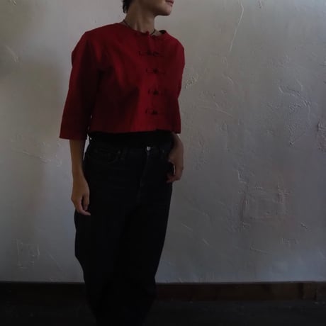 linen china blouse