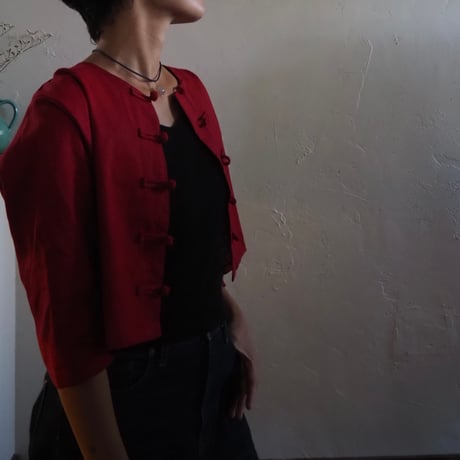 linen china blouse