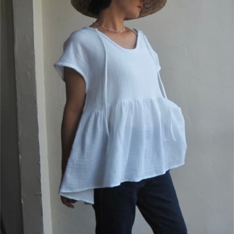 gaze cotton 3way blouse