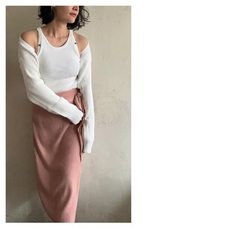 rib knit cami cardigan set