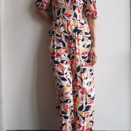 puff sleeve away rompers