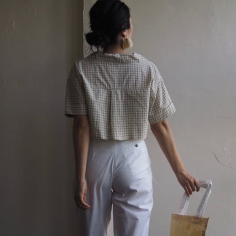 plaid bolero blouse