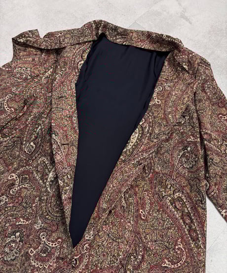 paisley pattern classical bow tie dress-4350-9