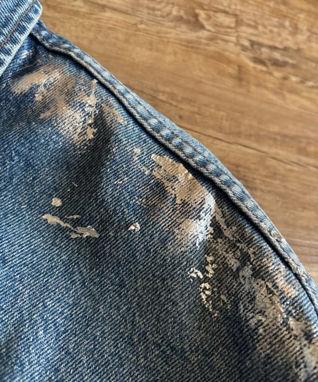 silver foil remake boa denim jacket-4550-2
