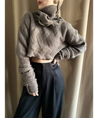 charcoal brown remake knit-3098-11
