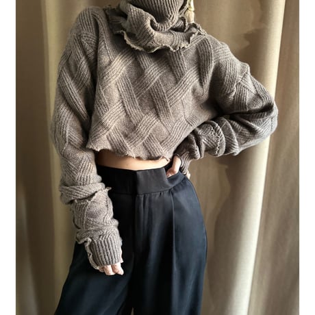 charcoal brown remake knit-3098-11