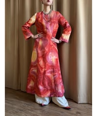 artistic color jacquard long dress-4547-2