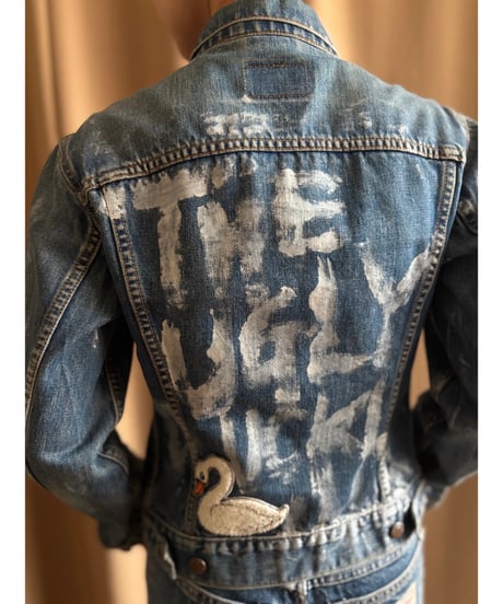 【RE:ART】hand paint remake denim jacket-4603-3