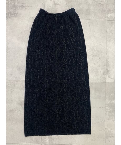 black rétro pencil layered skirt-3405-4