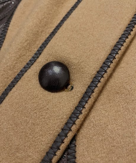 stand collar cashmere wool half coat-3167-12