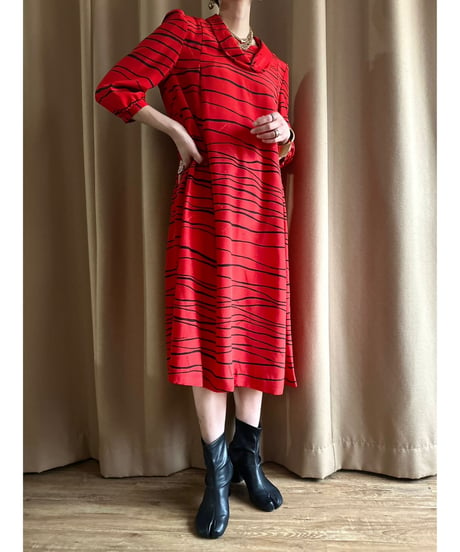 YVES SAINT LAURENT KOGA  red dress-3235-2