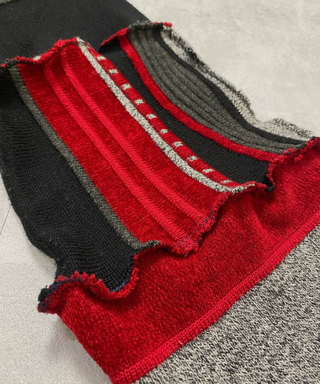 red & black 3D remake knit-3151-12