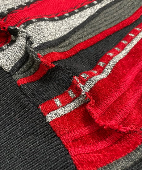 red & black 3D remake knit-3151-12