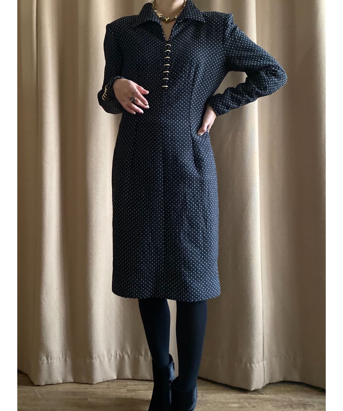 valentino garavani NIGHT power shoulder dress-2 