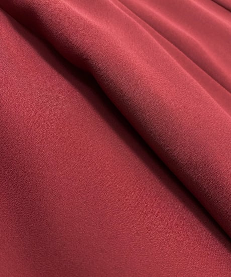 wine red color flare long dress-3627-9