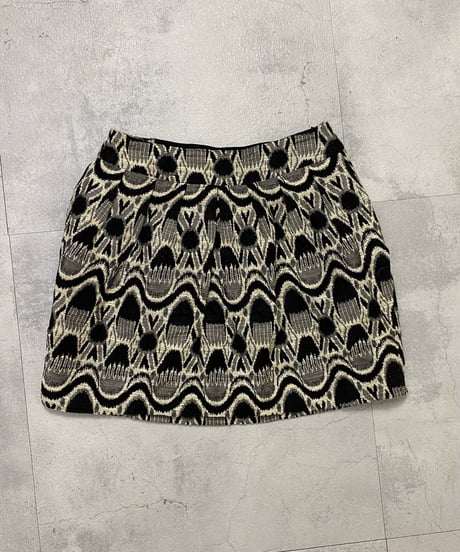 monotone jacquard fabric mini skirt-3772-11