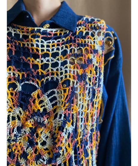 floral design crochet tops-3726-10