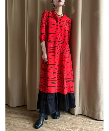 YVES SAINT LAURENT KOGA  red dress-3235-2