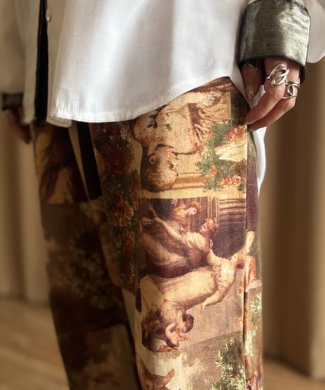 western painting artistic cotton pants-4615-4