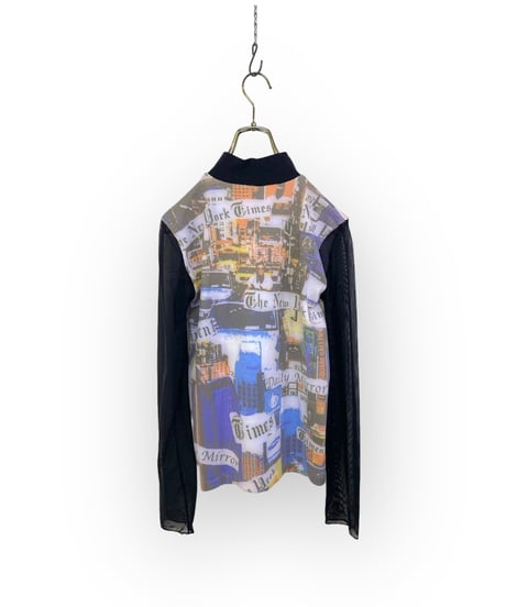 MADE IN ITALY graphic high neck tops-3737-11