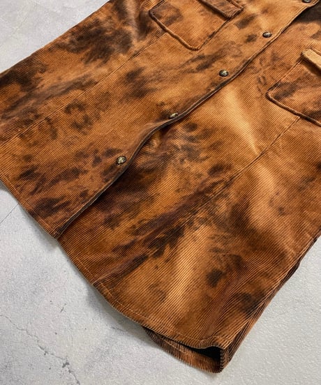 tie dye design corduroy shirt-3958-1