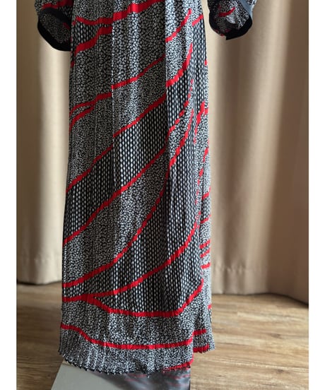MADE IN U.S.A. abstract design long dress-4616-4