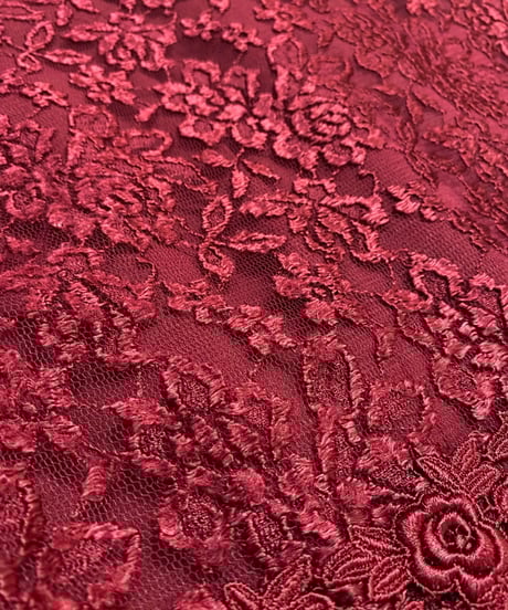 wine red color flare long dress-3627-9