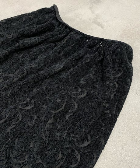 black rétro pencil layered skirt-3405-4