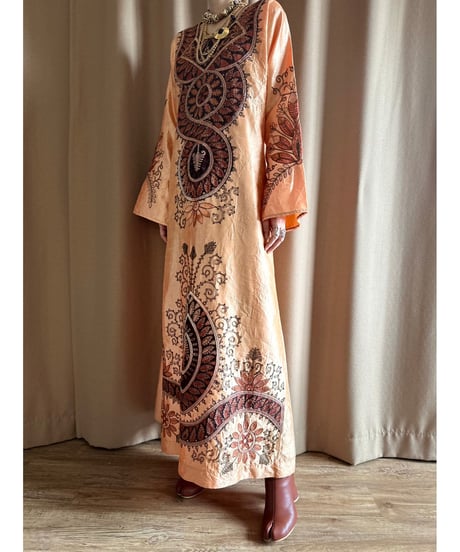 embroidery  design ethnic vintage dress-3277-2