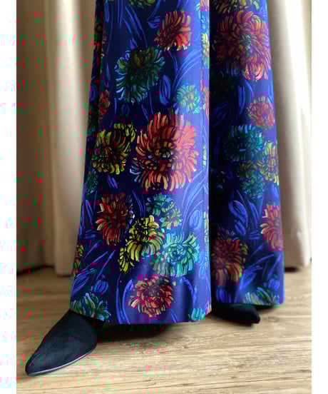 floral pattern import maxi dress-3897-12