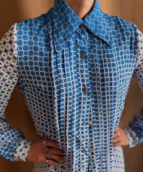 circle pattern rétro shirt-4597-3