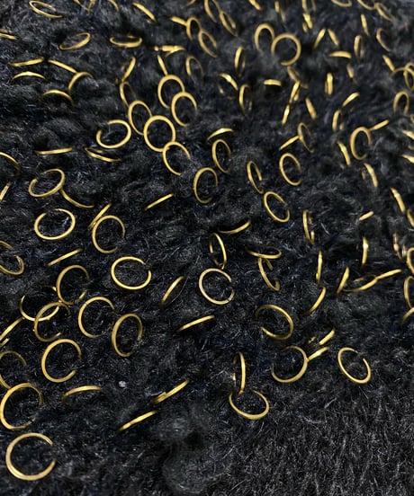 ring design black knit cardigan-3775-11