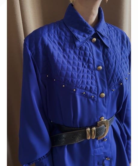 Louis Feraud SET quilting design import shirt-4609-4