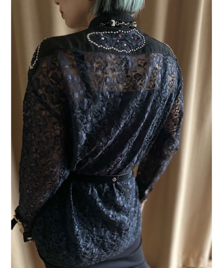 ISADORA PARIS black lace shirt-4202-6