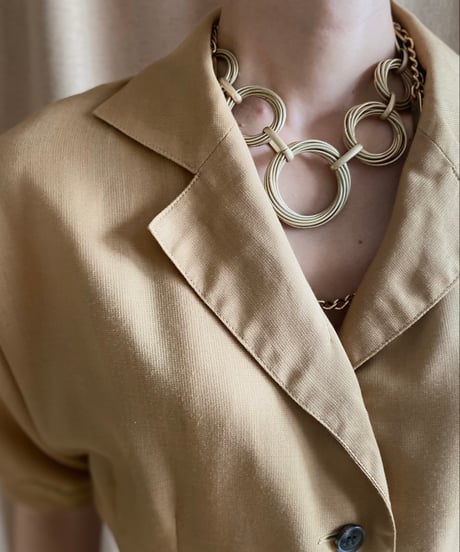 BECAUSE classical camel dress-4156-5
