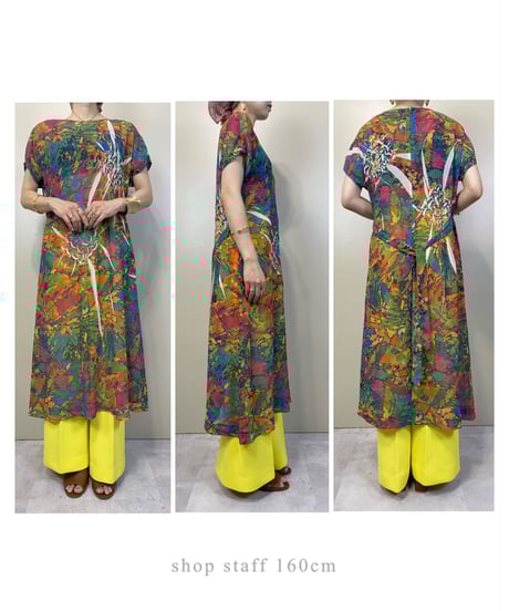 Meiku artistic design sheer dress-2880-8