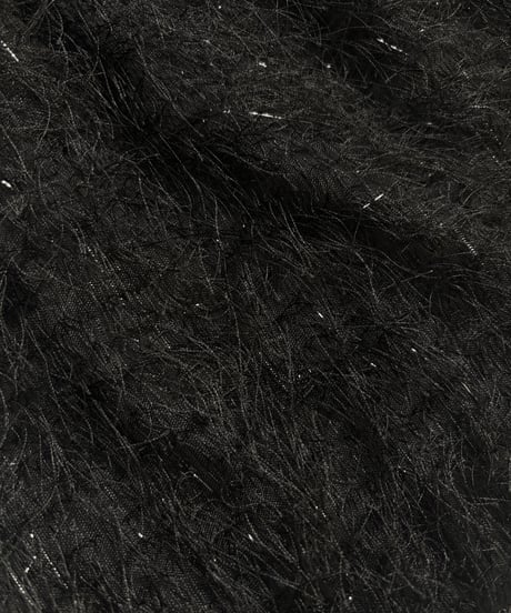 MAX&Co. black shaggy mini skirt-4516-2