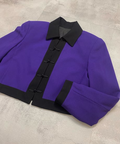 china button design purple jacket-3981-2