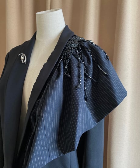 shoulder bead embroidery design remake jacket-3995-2