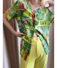Rich feld silk 100% rétro tops-2877-8