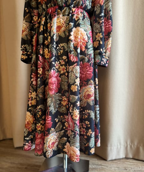 MADE IN U.S.A. floral pattern dress-4608-4