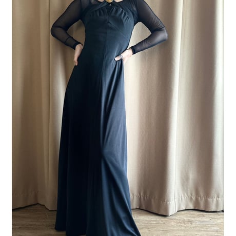 MADE  IN ENGLAND cross neck maxi dress-3615-8