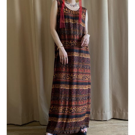 STUDIO warm color ethnic import dress-3541-7