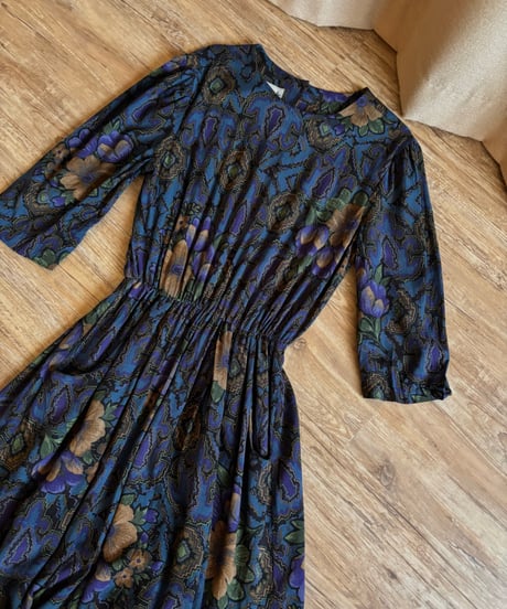 MADE IN U.S.A. vintage floral dress-4627-4